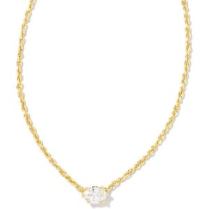 Kendra Scott Cailin Pendant Necklace, Fashion Jewelry for Women(GOLD METAL – WHITE CUBIC ZIRCONIA)