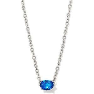 Kendra Scott Cailin Pendant Necklace, Fashion Jewelry for Women(RHODIUM – COBALT BLUE CRYSTAL)