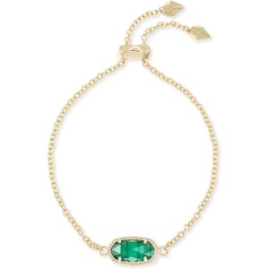 Kendra Scott Elaina Adjustable Chain Bracelet for Women, Fashion Jewelry, Gold-Plated(GOLD – EMERALD CATS EYE)