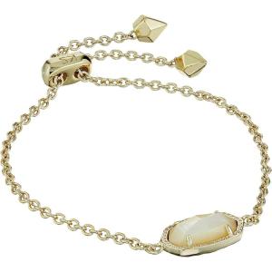 Kendra Scott Elaina Adjustable Chain Bracelet for Women, Fashion Jewelry, Gold-Plated(June/Gold/Ivory Mother-Of-Pearl)
