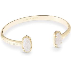 Kendra Scott Elton Cuff Bracelet for Women, Fashion Jewelry(GOLD – IRIDESCENT DRUSY)