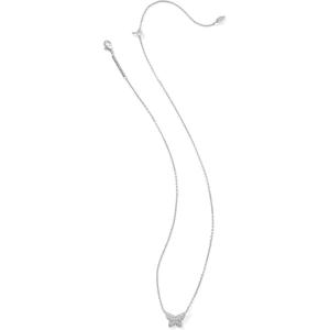 Kendra Scott Lillia Crystal Pendant Necklace, Fashion Jewelry for Women(RHODIUM – WHITE CRYSTAL)