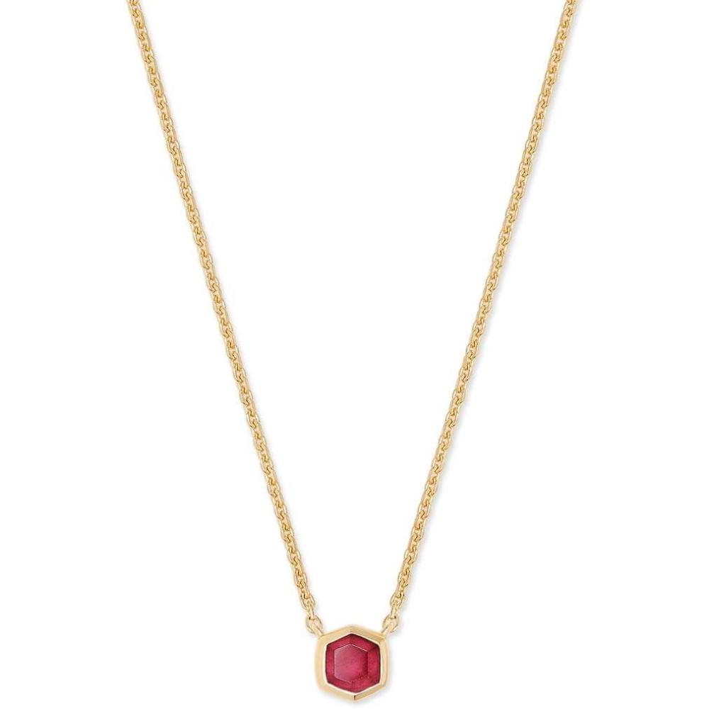 imageKendra Scott Davie Pendant Necklace in Sterling Silver Fine Jewelry for Women18K GOLD VERMEIL RED GARNET