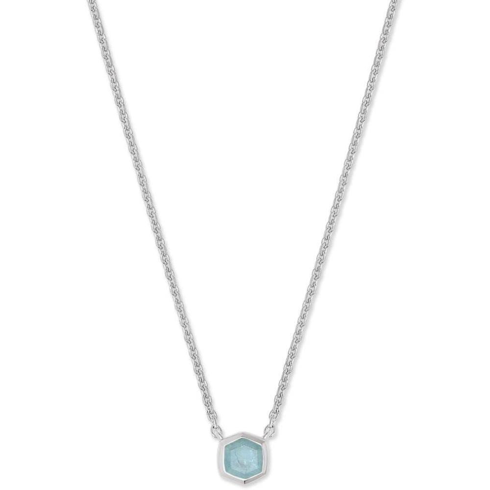 imageKendra Scott Davie Pendant Necklace in Sterling Silver Fine Jewelry for WomenSTERLING SILVER AQUAMARINE