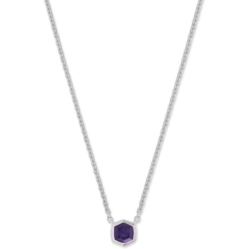 imageKendra Scott Davie Pendant Necklace in Sterling Silver Fine Jewelry for WomenSTERLING SILVER BLUE IOLITE