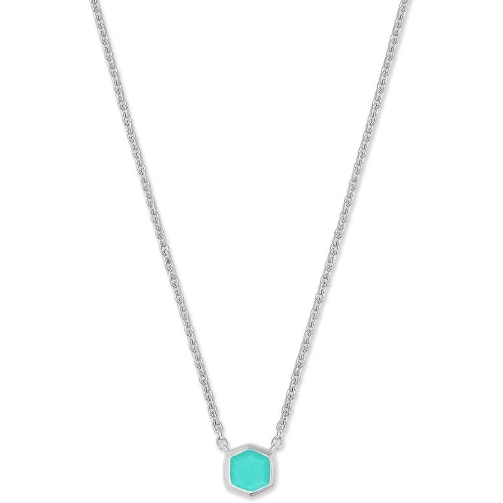 imageKendra Scott Davie Pendant Necklace in Sterling Silver Fine Jewelry for WomenSTERLING SILVER CHRYSOPRASE