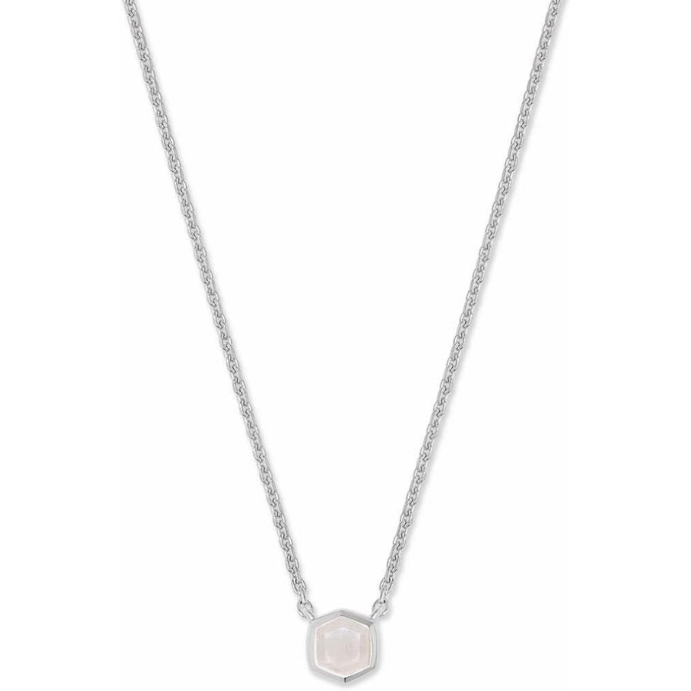 imageKendra Scott Davie Pendant Necklace in Sterling Silver Fine Jewelry for WomenSTERLING SILVER RAINBOW MOONSTONE