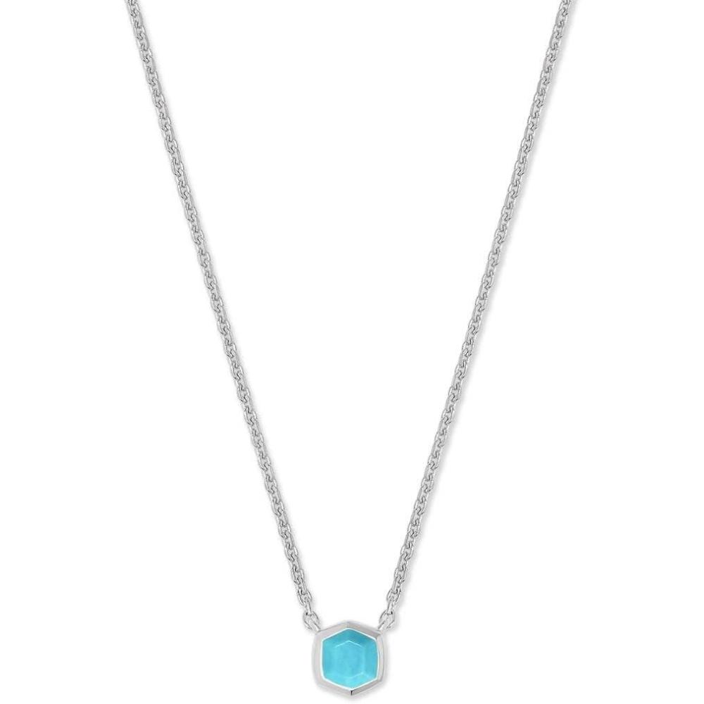 imageKendra Scott Davie Pendant Necklace in Sterling Silver Fine Jewelry for WomenSTERLING SILVER TURQUOISE
