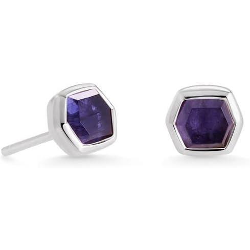 imageKendra Scott Davie Stud Earrings in Sterling Silver Fine Jewelry for WomenSTERLING SILVER IOLITE