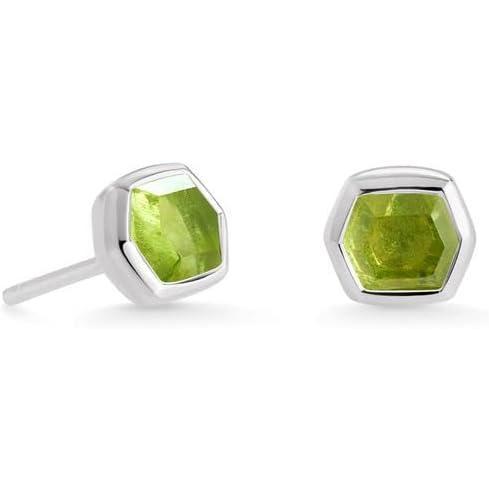 imageKendra Scott Davie Stud Earrings in Sterling Silver Fine Jewelry for WomenSTERLING SILVER PERIDOT