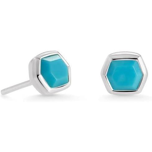 imageKendra Scott Davie Stud Earrings in Sterling Silver Fine Jewelry for WomenSTERLING SILVER TURQUOISE