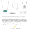 Kendra Scott Davie Stud Earrings in Sterling Silver, Fine Jewelry for Women(STERLING SILVER IOLITE)