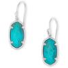 Kendra Scott Lee Drop Earrings in Sterling Silver, Fine Jewelry for Women(TURQUOISE MAGNESITE)