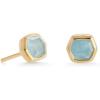 Kendra Scott Davie Stud Earrings in 18K Gold Vermeil, Fine Jewelry for Women(18K GOLD VERMEIL AQUAMARINE)