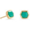 Kendra Scott Davie Stud Earrings in 18K Gold Vermeil, Fine Jewelry for Women(18K GOLD VERMEIL CHRYSOPRASE)