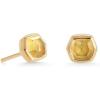 Kendra Scott Davie Stud Earrings in 18K Gold Vermeil, Fine Jewelry for Women(18K GOLD VERMEIL LIGHT CITRINE)