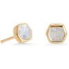 Kendra Scott Davie Stud Earrings in 18K Gold Vermeil, Fine Jewelry for Women(18K GOLD VERMEIL ROCK CRYSTAL)