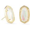 Kendra Scott Ellie Earrings, Fashion Jewelry for Women(GOLD – IRIDESCENT ABALONE)