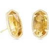 Kendra Scott Ellie Earrings, Fashion Jewelry for Women(GOLD – ORANGE CITRINE QUARTZ)