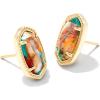 Kendra Scott Ellie Earrings, Fashion Jewelry for Women(Gold Bronze Veined Turquoise Magnesite Red Oyster)