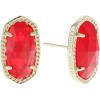 Kendra Scott Ellie Earrings, Fashion Jewelry for Women(Gold Ruby Red)