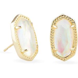 Kendra Scott Ellie Earrings, Fashion Jewelry for Women(GOLD – IRIDESCENT ABALONE)