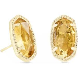 Kendra Scott Ellie Earrings, Fashion Jewelry for Women(GOLD – ORANGE CITRINE QUARTZ)