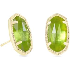 Kendra Scott Ellie Earrings, Fashion Jewelry for Women(GOLD – PERIDOT ILLUSION)