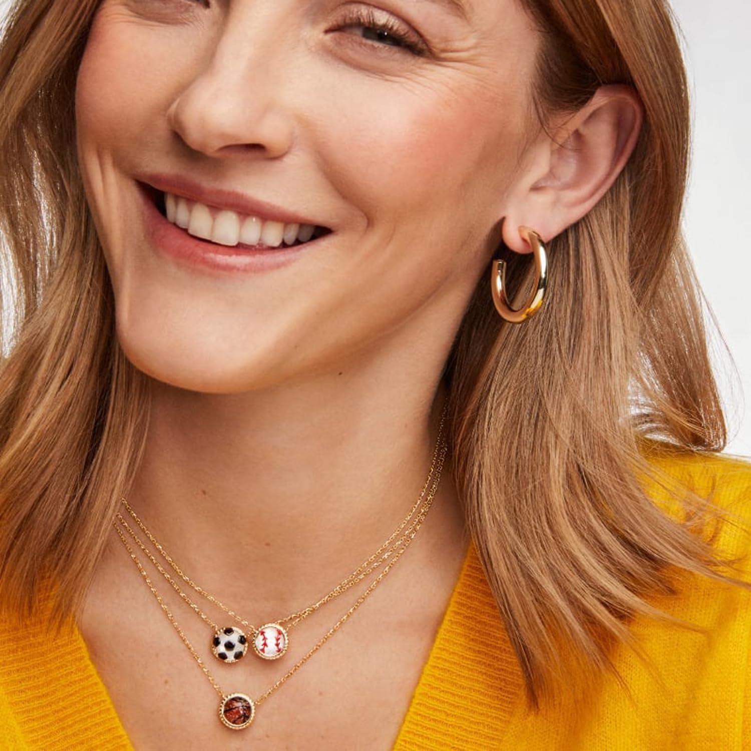 imageKendra Scott Soccer Short Pendant Necklace Fashion Jewelry for WomenGOLD
