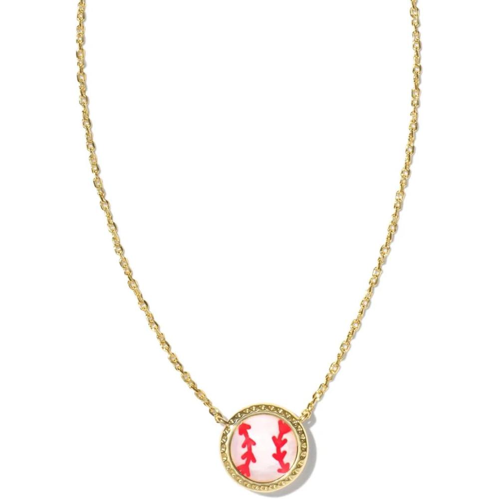 imageKendra Scott Baseball Short Pendant Necklace Fashion Jewelry for WomenGOLD