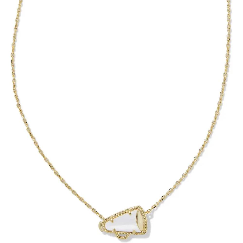 imageKendra Scott Cheer Short Pendant Necklace Fashion Jewelry for WomenGOLD  WHITE MOTHER OF PEARL