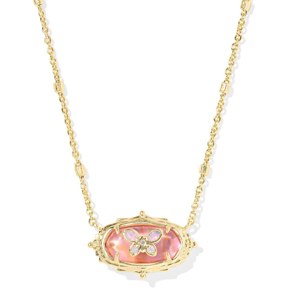 imageKendra Scott Dolly Parton Elisa Butterfly Short Pendant Necklace Fashion Jewelry for WomenLIGHT PINK IRIDESCENT ABALONE