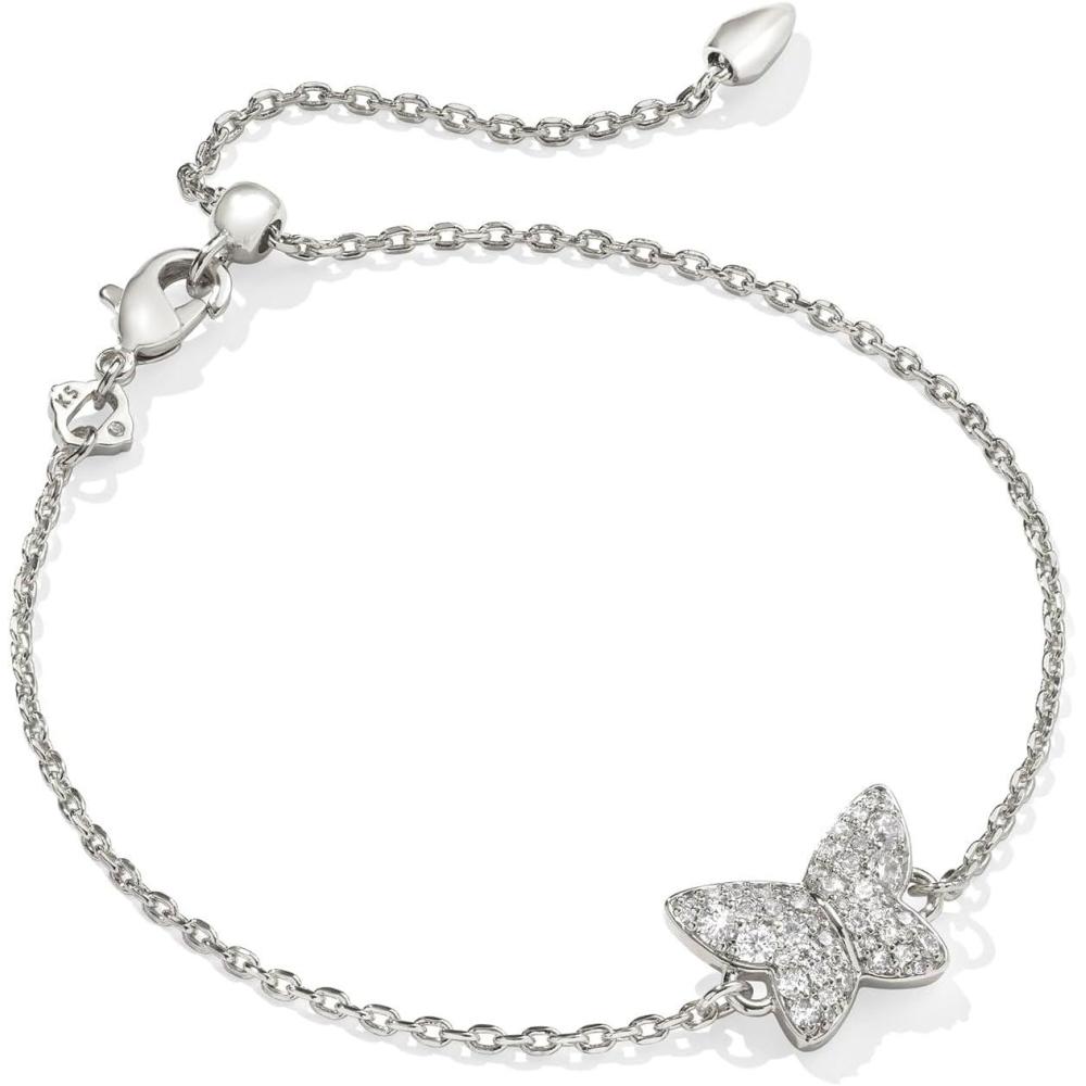 imageKendra Scott Lillia Crystal Delicate Bracelet Fashion Jewelry for WomenRHODIUM  WHITE CRYSTAL