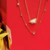 Kendra Scott Cheer Short Pendant Necklace, Fashion Jewelry for Women(GOLD – WHITE MOTHER OF PEARL)