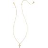 Kendra Scott Cross Crystal Pendant Necklace, Fashion Jewelry for Women(GOLD – IVORY MOTHER OF PEARL)