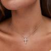 Kendra Scott Cross Crystal Pendant Necklace, Fashion Jewelry for Women(RHODIUM – WHITE CRYSTAL)