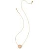 Kendra Scott Dolly Parton Ari Heart Short Pendant Necklace, Fashion Jewelry for Women(LIGHT PINK DRUSY)
