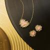 Kendra Scott Dolly Parton Ari Heart Short Pendant Necklace, Fashion Jewelry for Women(LIGHT PINK DRUSY)
