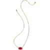 Kendra Scott Elisa Enamel Frame Paperclip Necklace, Fashion Jewelry for Women(RED ILLUSION)