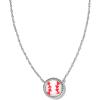 Kendra Scott Baseball Short Pendant Necklace, Fashion Jewelry for Women(RHODIUM)
