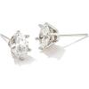 Kendra Scott Cailin Crystal Stud Earrings in White Crystal, Fashion Jewelry for Women(RHODIUM – WHITE CUBIC ZIRCONIA)