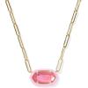 Kendra Scott Elisa Enamel Frame Paperclip Necklace, Fashion Jewelry for Women(BRIGHT PINK ILLUSION)