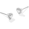 Kendra Scott Mini Ari Heart Stud Earring, Fashion Jewelry for Women(RHODIUM – IVORY MOTHER OF PEARL)