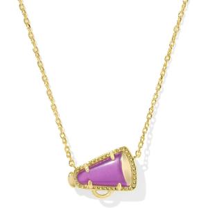Kendra Scott Cheer Short Pendant Necklace, Fashion Jewelry for Women(Purple Mother Of Pearl)