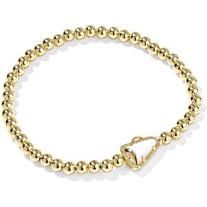 Kendra Scott Cheer Stretch Bracelet, Fashion Jewelry for Women(WHITE MOTHER OF PEARL)