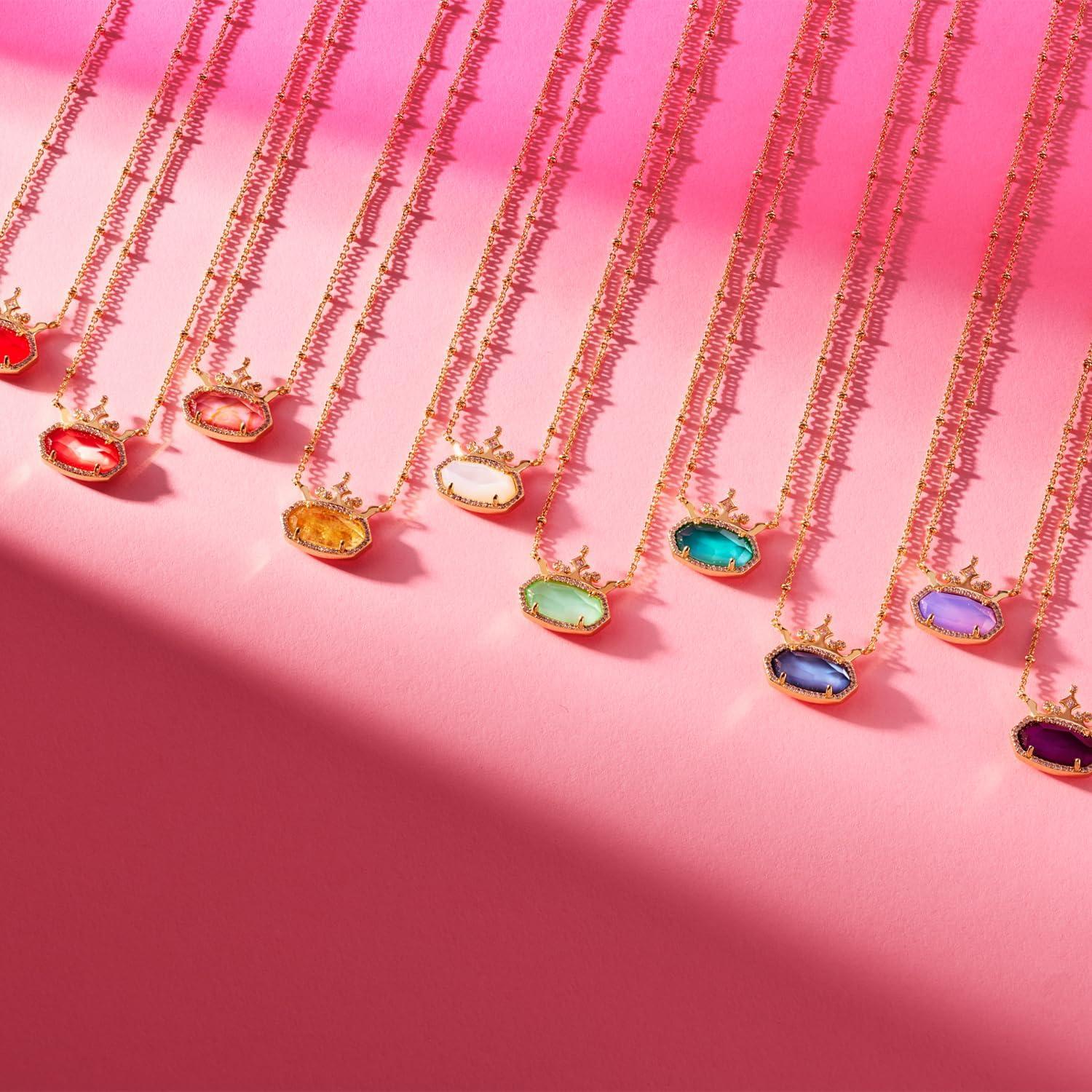 imageKendra Scott Disney Elisa Princess Short Pendant Necklace Fashion Jewelry for WomenGOLD ORANGE CITRINE