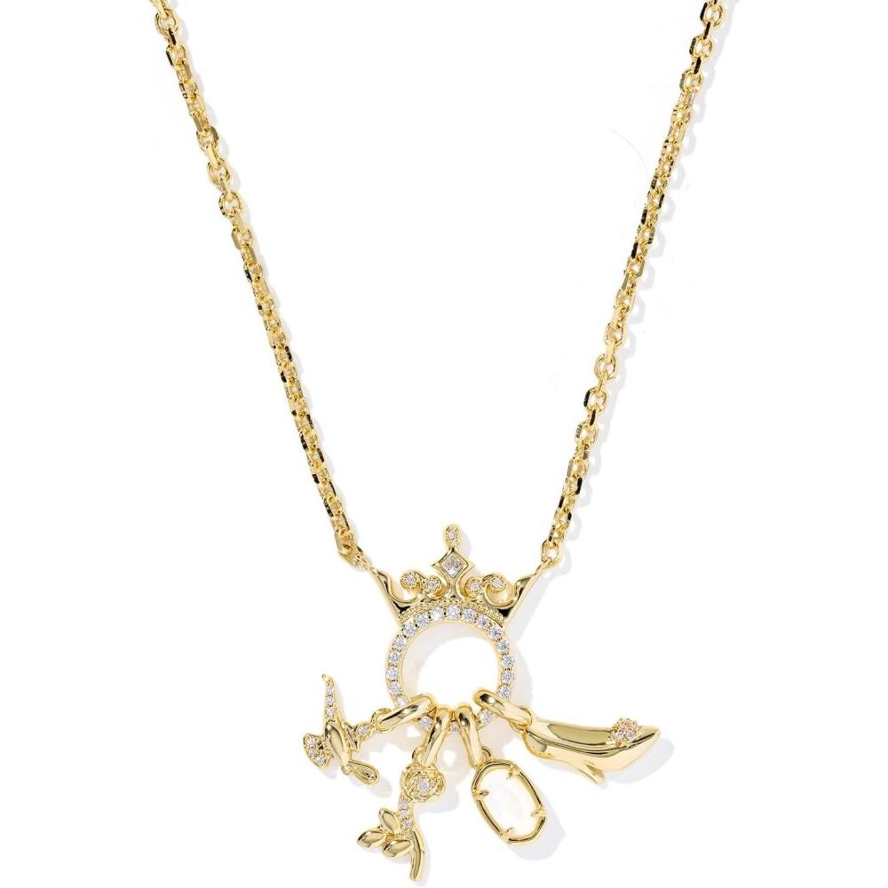 imageKendra Scott Disney Princess Charm Pendant Necklace in White Mix 14k GoldPlated Brass Fashion Jewelry for Women