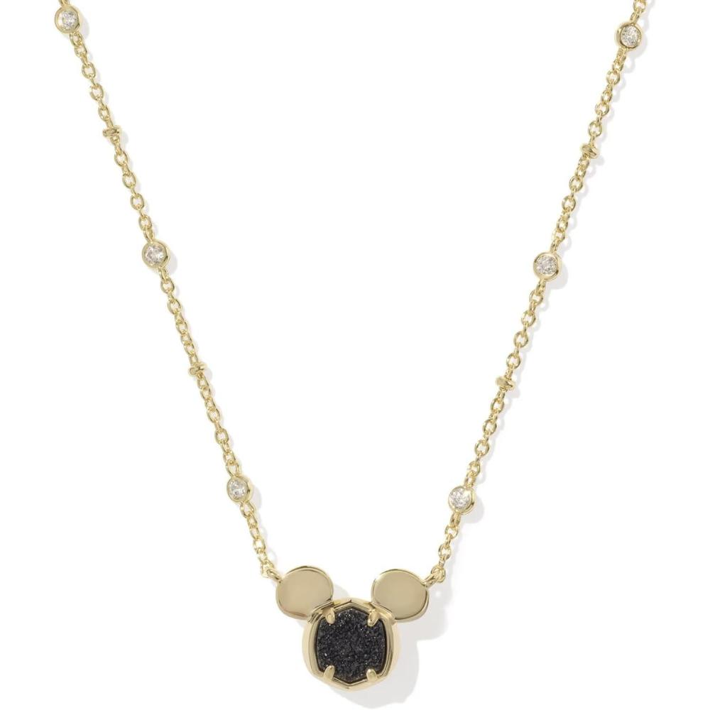 imageKendra Scott x Disney Mickey Mouse Short Pendant Necklace Fashion Jewelry for WomenGOLD BLACK DRUSY