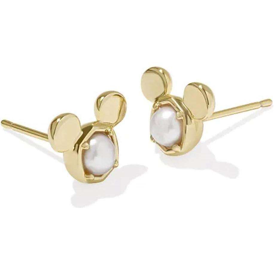 imageKendra Scott x Disney Mickey Mouse Stud Earrings Fashion Jewelry for WomenGOLD WHITE PEARL