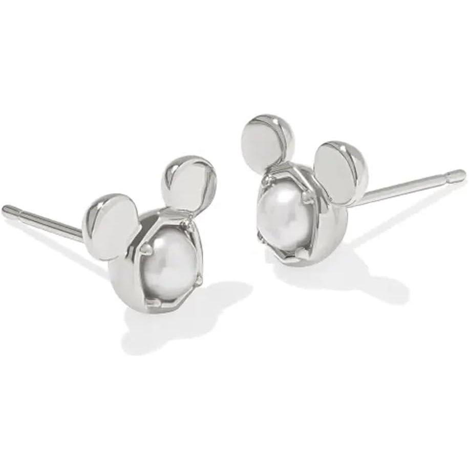 imageKendra Scott x Disney Mickey Mouse Stud Earrings Fashion Jewelry for WomenRHODIUM WHITE PEARL